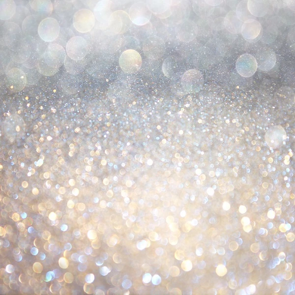 Silver Glitter Bokeh Printed Backdrop