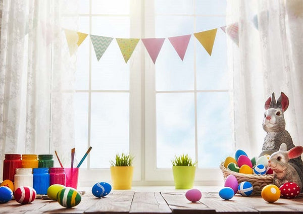 Easter photo backdorps with color eggs for sale - whosedrop