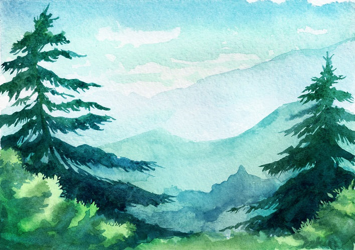 forest background painting