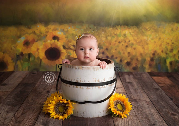 Oil painting floral backdrop sunflower background for sale - whosedrop